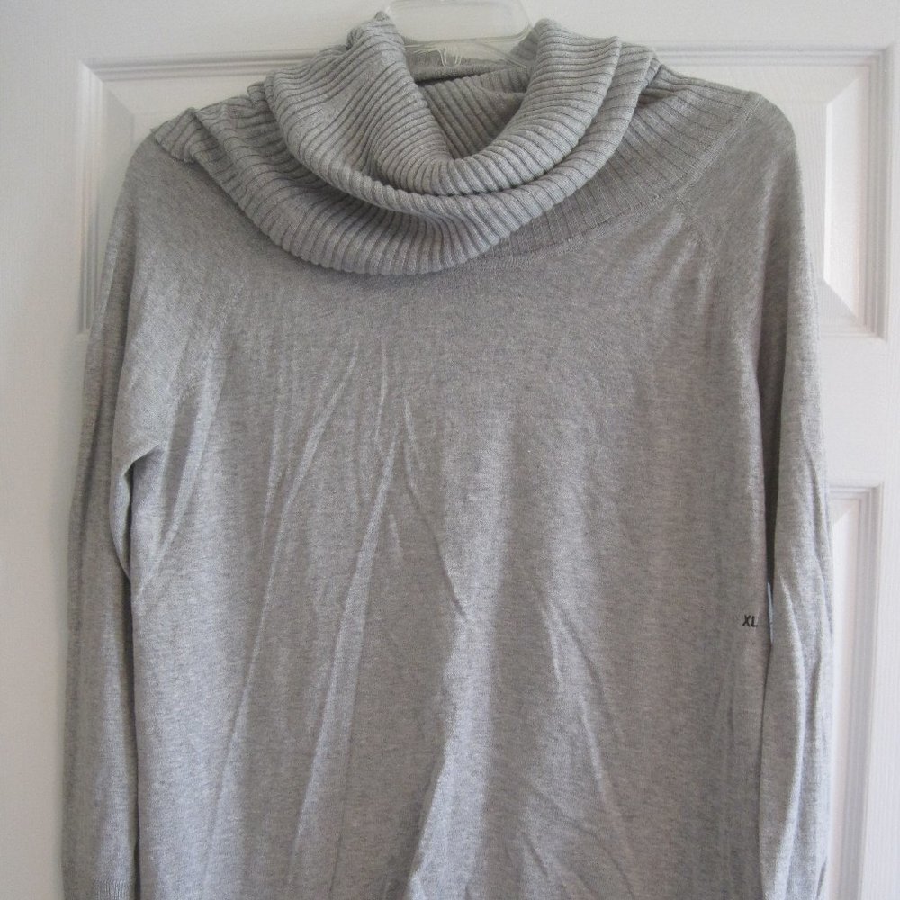 NEW YORK AND COMPANY HEATHER GRAY COWL NECK SWEATER XL NWT $56.95